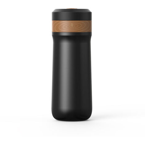 Portable Français Presse Cafetière 12 oz Cafetière Français de voyage Tasse à café isolée en acier inoxydable idéale pour le camping et les voyages (1/5)