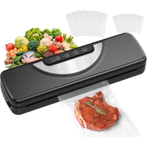 Machine Sous Vide Alimentaire 5 en 1 avec Couteau de Coupe, Machine Appareil Sous Vide Alimentaire avec Mode Sec et Humide, Inclus Sacs Sous Vide et Tuyau (1/5)