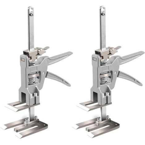 Lot de 2 leviers à main avec graduation, régulateur de hauteur pour carrelage en céramique, bras de sauvetage de laboratoire, outil de levage manuel en acier pour cric carrelage, portes, fenêtres (1/5)