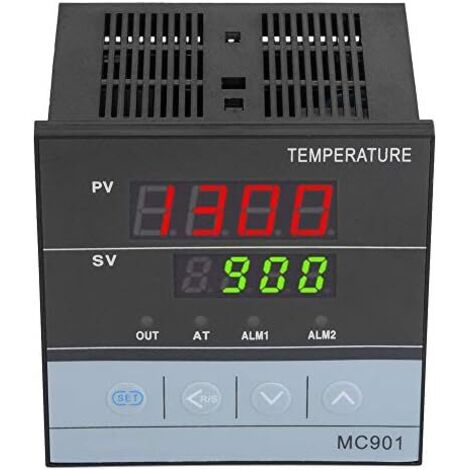 Contrôleur de Température PID, MC901 Régulateur de température PID Numérique Type K Sonde d'Entrée PT100 Relais SSR Sortie (1/5)
