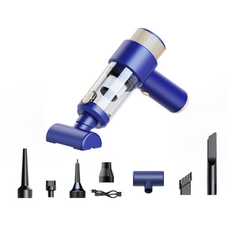 Applicable Aspirateur Voiture, 16000PA 4 en 1 Mini Aspirateur sans Fil a Main avec Aspiration, Soufflage, Gonflable Puissant Vacuum Cleaner, Maison, Bureau, Animaux Domestiques (1/5)