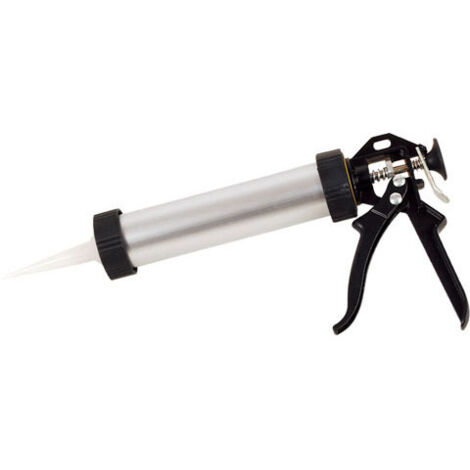 Pistolet à cartouches - Corps fermé en aluminium - Convient aux cartouches de 310 ml et aux sachets de recharge - Pour adhésifs et mastics - Protection de pince intégrée / pistolet de distribution (1/3)