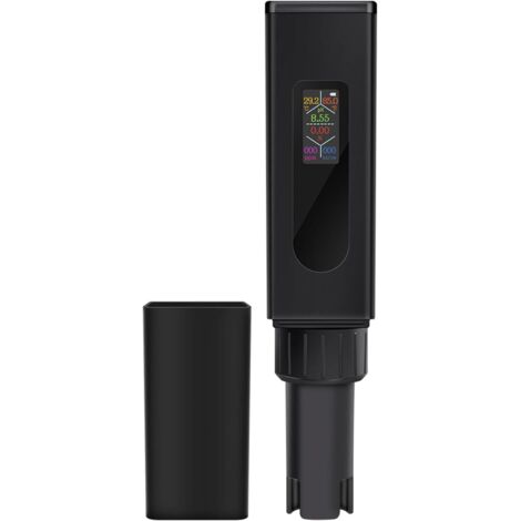 Appareil de test d'eau multifonctionnel, salinité, température, écran LCD, outil d'analyse de l'eau, ABS, pour laboratoire et douche (1/5)