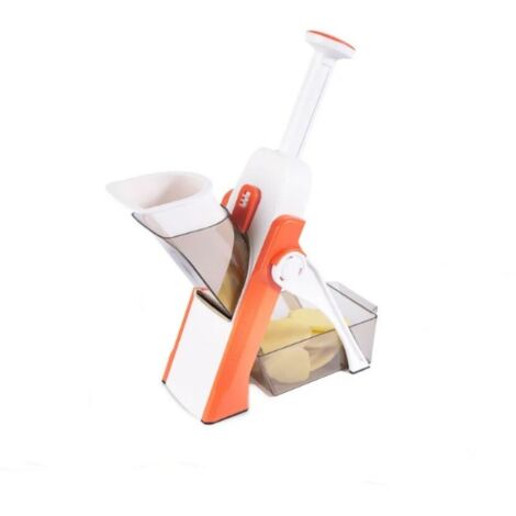 Cuisine Manuelle, Mandoline Cuisine Coupe Legume Multifonction en Acier Inoxydable, Safety Slicer Mandoline Réglable pour Pomme de Terre, Carotte, Fromage (1/5)