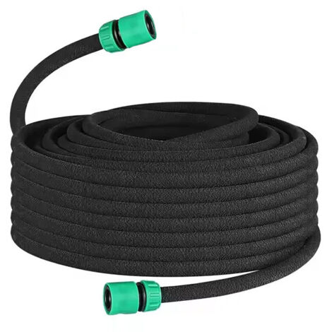 Tuyau Poreux de 15 m - Tuyau Flexible d'Irrigation Goutte à Goutte pour Jardinage Économe en Eau - Durable et Ajustable pour les Jardins, les Parterres et Pelouses (1/5)