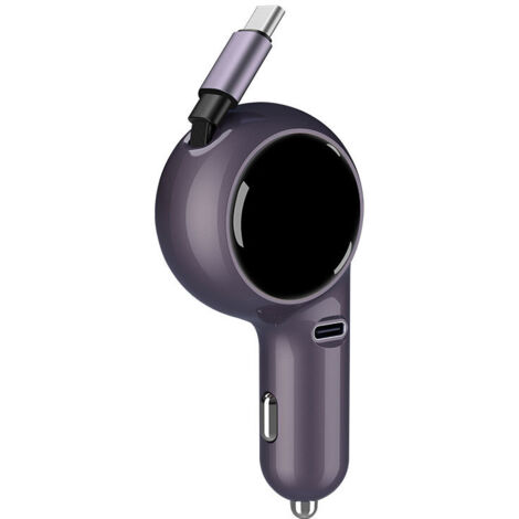 Chargeur Voiture Rétractable, Chargeur Voiture USB C 2 en 1 60W, Prise USB Voiture Chargeur Rapide (1/5)