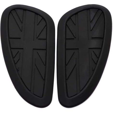 Applicable Autocollants de réservoir de moto - Vintage - Caoutchouc noir vintage - Autocollant de réservoir de traction - Protection des genoux - Parties latérales pour la plupart des motos avec réser (1/5)