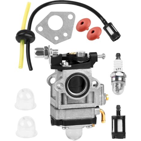 Applicable Carburateur Debroussailleuse 52cc 49cc 43cc Kit Carbu pour Moteur à Deux Temps avec Durite Essence Bougie d'Allumage Joint Pompe Amorçage (1/5)