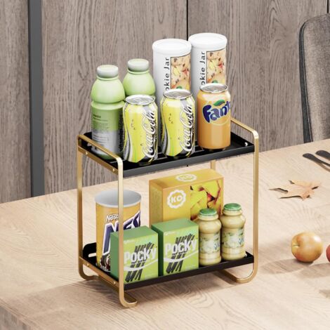 Organiseur De Maquillage étroit YCIA&DONE 2 Niveaux, Vert Vintage, Pour Salle De Bain Ou Bureau