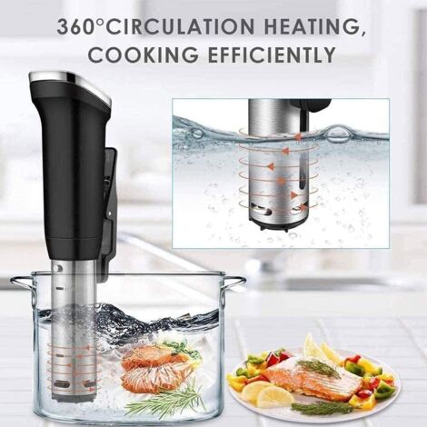 KitchenBoss Cuiseur Sous Vide,1100W, IPX7 Imperméable à l'eau,Calculateur d' Immersion de Cuisinière,Thermostat Réglable pour un Contrôle Précis de la Température KitchenBoss Cuiseur Sous Vide,1100W, IPX7 Imperméable à l'eau,Calculateur d' Immersion de Cuisinière,Thermostat Réglable pour un Contrôle Précis de la Température