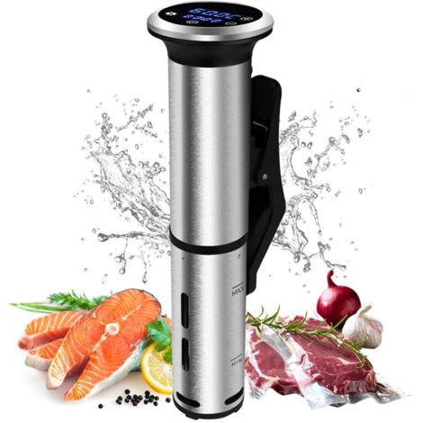 Pack Cuisson Sous Vide Klarstein Quickstick + FoodLocker Pro - 1300W + Machine Sous Vide -0.8 Bar, 10 Sacs Inclus, Cuisson Précise & Conservation Parfaite