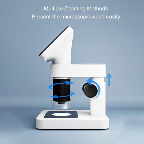 Microscope Numérique Enfants 1000x – Écran IPS 3 Pouces, Rechargeable, 8 LED, Photos/Vidéos, Jouet Scientifique Éducatif 3-12 Ans (Lion Mignon)