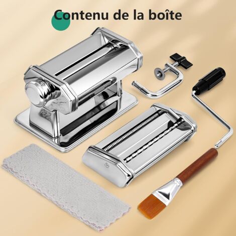 Machine à Pâtes Manuelle Joyoung – 3 Coupeuses Inox – Manivelle