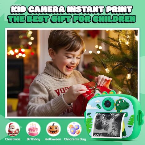 Gofunly Appareil Photo Instantané Enfants, 1080P Appareil Photo