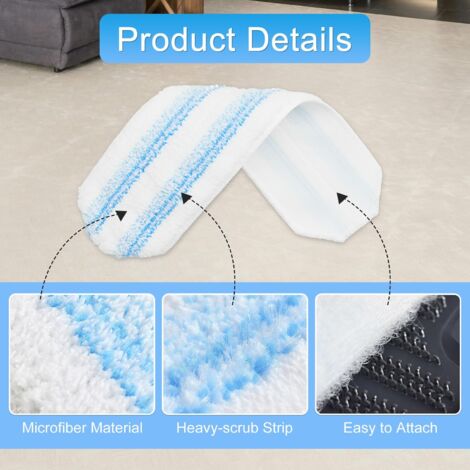Lot De 4 Recharges Microfibre Pour Serpillère Vileda/O-Cedar H2Pro - Lavables En Machine - 4