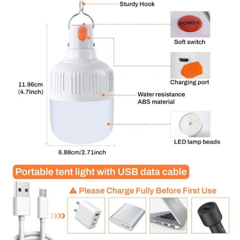 Lanterne de camping rechargeable