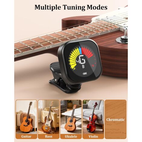 Accordeur de guitare 2 en 1 Accordeur de guitare professionnel Capo