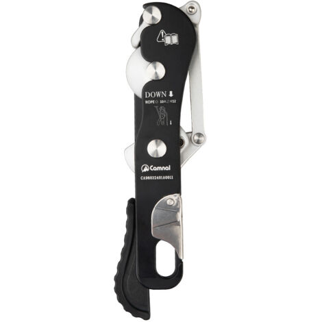 Yosoo Health Gear Descendeur D'Escalade En Alliage Aluminium - Dispositif De Rappel 10-12mm Charge Max 150kg Pour Corde - Noir Robuste