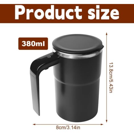 Tasse Auto-mélangeuse électrique Rechargeable - Mélange Café, Lait, Cacao - Affichage Température - Pour Bureau, Maison, Voyage