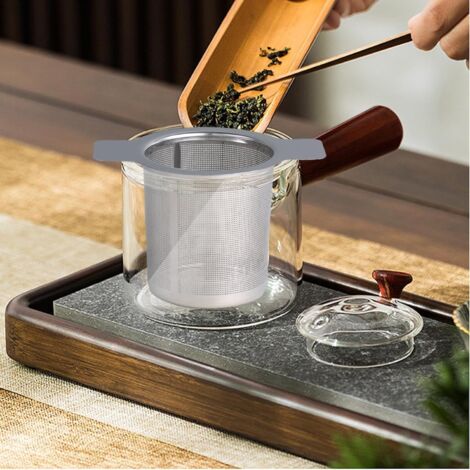 Infuseur à Thé Réutilisable - Filtre à Café En Acier Inoxydable, Maille Fine - Manche Anti-brûlure - Pour Maison, Bureau, Voyage, Camping