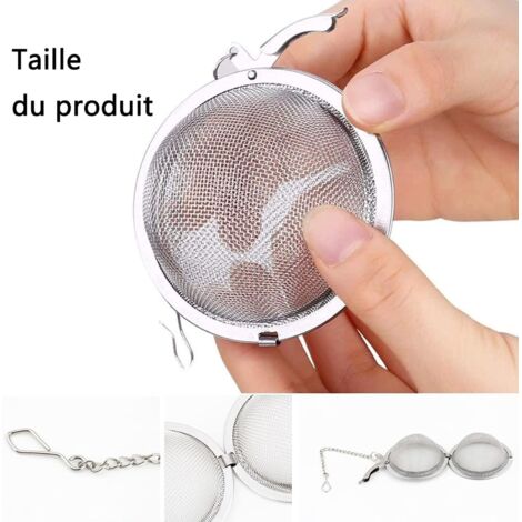 2pcs Infuseurs à Thé En Acier Inoxydable, Boule épices En Maille Fine De 52 Cm Pour The En Vrac Filtre The Avec Crochet A Chaine 90220608