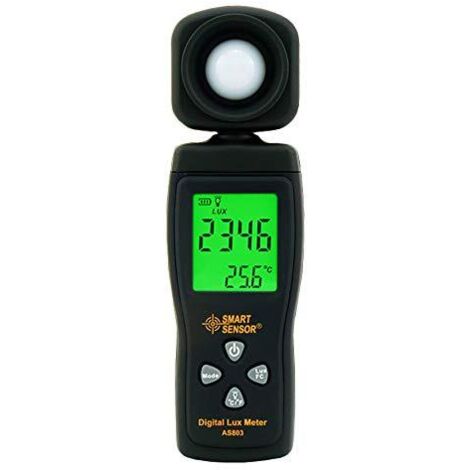 Luxmètre Numérique GR-881E 300 000 Lux – Photomètre Précis Avec Détecteur Rotatif 270°, Mesure Éclairage + Température, Idéal Photo, Croissance Plantes, Bureau, Entrepôt