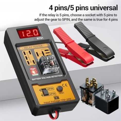 Testeur De Relais De Voiture Électronique Universel 12V - Vérificateur Batterie Et Alternateur Auto