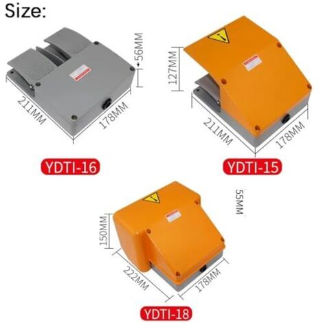 Produktbild von YDT1-18 Fußpedalschalter – Doppelpedal 250V/380V 10A Für Biegemaschinen & Pressen
