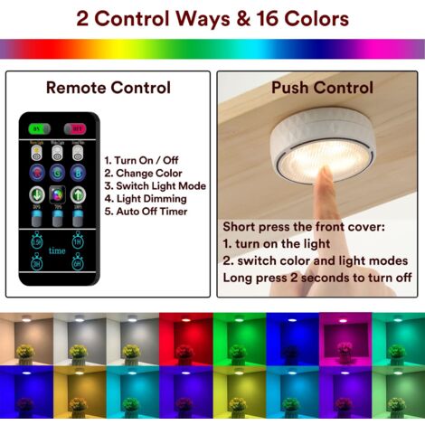 Rgbw lampe de placard 3 spots LED rechargeable USB, 4/16 couleurs dimmable pour armoire, étagère, cuisine, entrée | Leroy Merlin Rgbw lampe de placard 3 spots LED rechargeable USB, 4/16 couleurs dimmable pour armoire, étagère, cuisine, entrée | Leroy Merlin