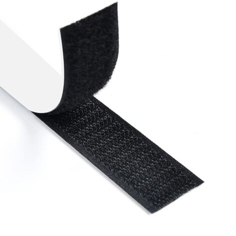 Ruban Adhésif Double Face Scratch 20mm X 8m - Bande Agrippante Noire Pour Rideaux Et Moustiquaires