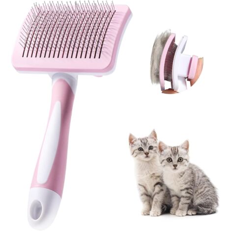 Brosse Chiens Chats,Brosse pour Chat,Brosse Autonettoyante Pour Animaux de Compagnie,Brosse Pour Poils Longs et Courts,Pour Chiens Chats Eliminer Efficacement des Tomentose Sous-poil Tangles
