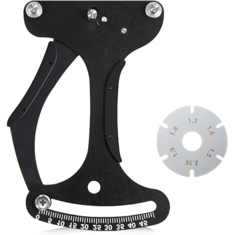 Tensiomètre à rayons, outil d'étalonnage du tensiomètre à rayons de vélo avec spécifications étriers de frein outil de réglage du tendeur de rayons de vélo précis pour une variété de rayons, noir (1/5)