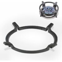 Rotationnel-Support de Poêle à Wok en Fonte Support de Wok Universel Adaptateur Wok Gaz pour Poêle en Fonte Antidérapant Noir, pour Brûleurs,Plaques à Gaz,Cuisinières