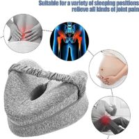 Coussin Pour Genoux Ergonomique Mémoire De Forme - Avec Sangle - Pour Dormeurs Côté Et Douleurs Hanches/sciatique