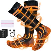 Chaussettes Chauffantes électriques - 2 Batteries 4000 MAh, 3 Températures, Taille 36-44