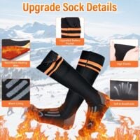 Aissom Chaussette Chauffante, 4000mAh Chaussettes Chauffantes