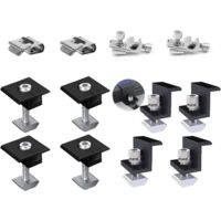 30 mm Kit de Support de Panneau Solaire Universel pour Panneaux Solaires en Z, 6 pièces Kit réglable Support pour Panneau Solaire, Support pour Kit de Fixation PV