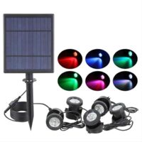 Lumière Solaire De Paysage Extérieur De LED Split RGB Aquarium Pool Light Fish Pond Flood Light Lawn Spot Light