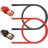 Câble De Batterie Positif 50mm² Rouge – 1 Mètre, Cuivre, Cosse Tubulaire, Pour Auto