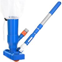 Applicable Aspirateur Piscine Hors Sol, Aspirateur de Piscine Portable pour piscines Hors Sol, Aspirateur Nettoyage Piscine Portable avec Sac Sable y Brosse, Piscine Accessoire pour Bassine Étang Font
