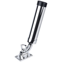 360 Degree Adjustable Fishing Rod Holder Deck Mount 316 Stainless Steel for Marine Boat Yacht