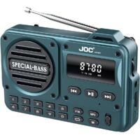 FM Portable Radio Personal Radio with Rechargeable Battery,Loud Speakers,Includes 3.5mm Jack Wired Headphones, Large LCD Screen, Bluetooth/TF(NO AM) (Blue)
