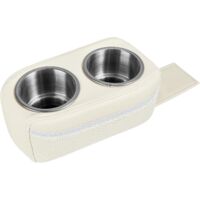 Stainless Steel Cup Holder White Double Car Drink Holder Pontoon Cup Holder for Boat Yacht RV Car Seats