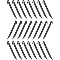 Lot de 24 piquets de tente en plastique de 230 mm, piquets de jardin, piquets d'auvent, camping et caravane