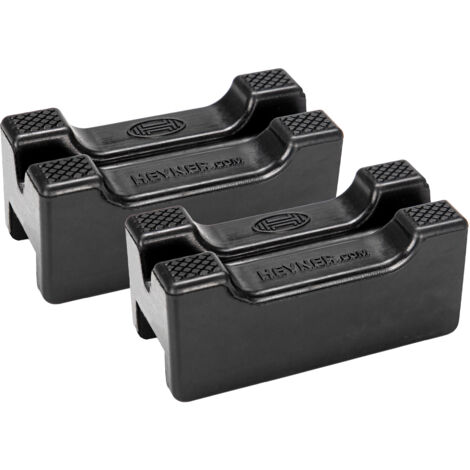 HEYNER® Gummiauflagen 2er Set für Unterstellböcke 347430 (3t) Breite 28 mm 3t Gummipuffer Wagenheber Rangierwagenheber Gummi schützt Unterboden