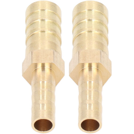 2 Pièces Réducteur Laiton Hexagonal 10mm à 6mm, Raccord à Crans pour Tuyau 3/8" vers 1/4"