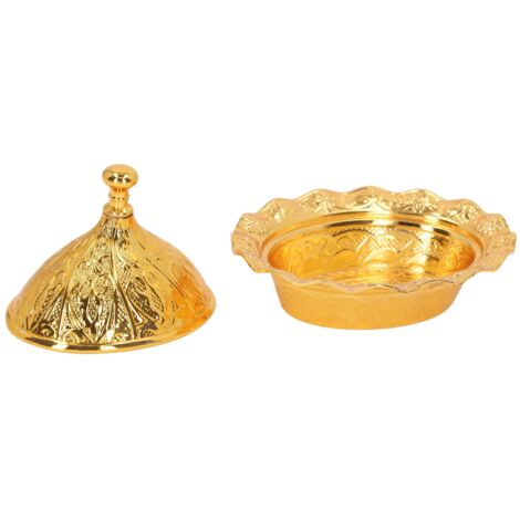 Bols à Sucre en Métal Zinc Antique avec Couvercle, Décoration de Table Rétro pour Événements et Cadeaux (1/5)