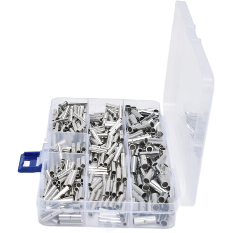 Kit de 450 connecteurs à souder en cuivre étamé, assortiment de manchons de sertissage non isolés pour câbles électriques