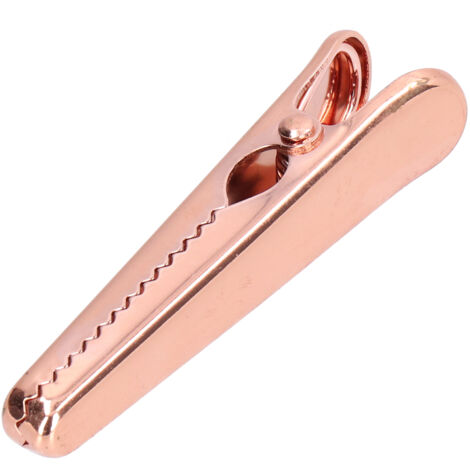 Clip de Scellement 7,9 cm avec Poignée Ergonomique et Dents Internes pour Organiser Documents, Photos et Papiers au Bureau ou Cuisine - Or Rose (1/5)
