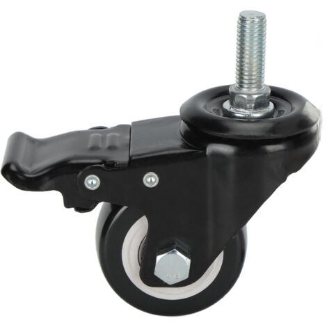 Roue pivotante robuste 2,5 pouces avec frein M12 pour charges lourdes usage intensif